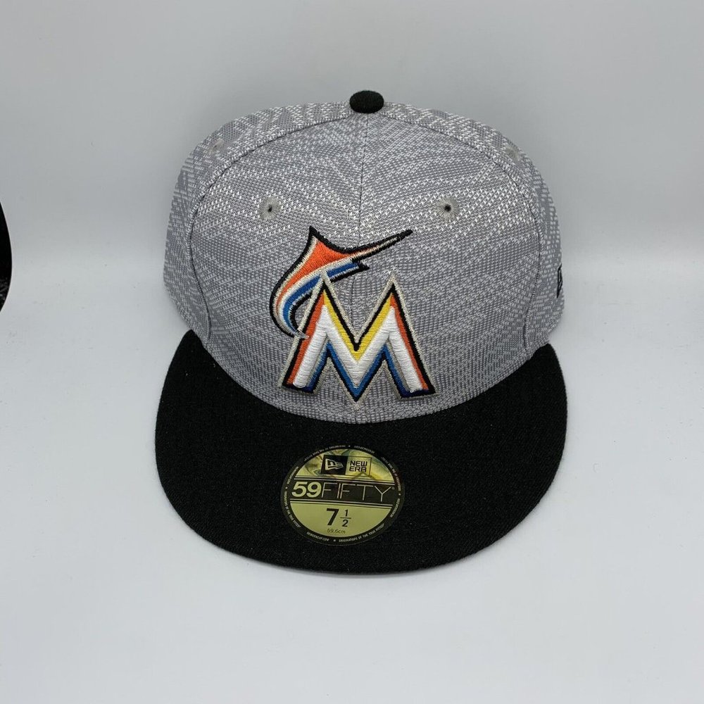 Miami Marlins 7 1/2 59Fifty New Era Hat Fitted Cap